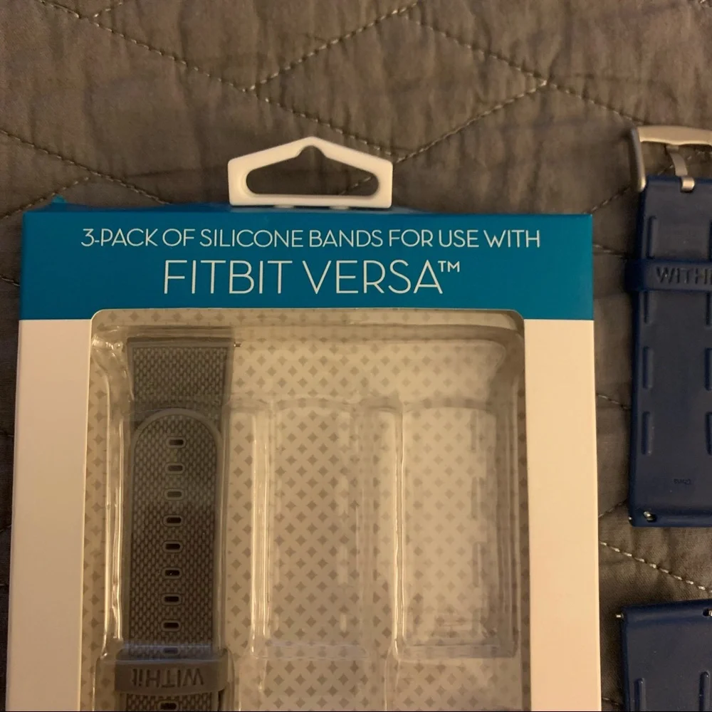 3-pack of Silicone Bands For Use With Fitbit Versa.
